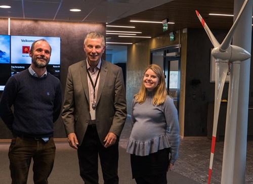 KS Bedrift på besøk hos Østfold Energi. Fra venstre: Audun Wiig, Tommy Fredriksen, Anna Ljunggren (foto: Jill Johannessen).