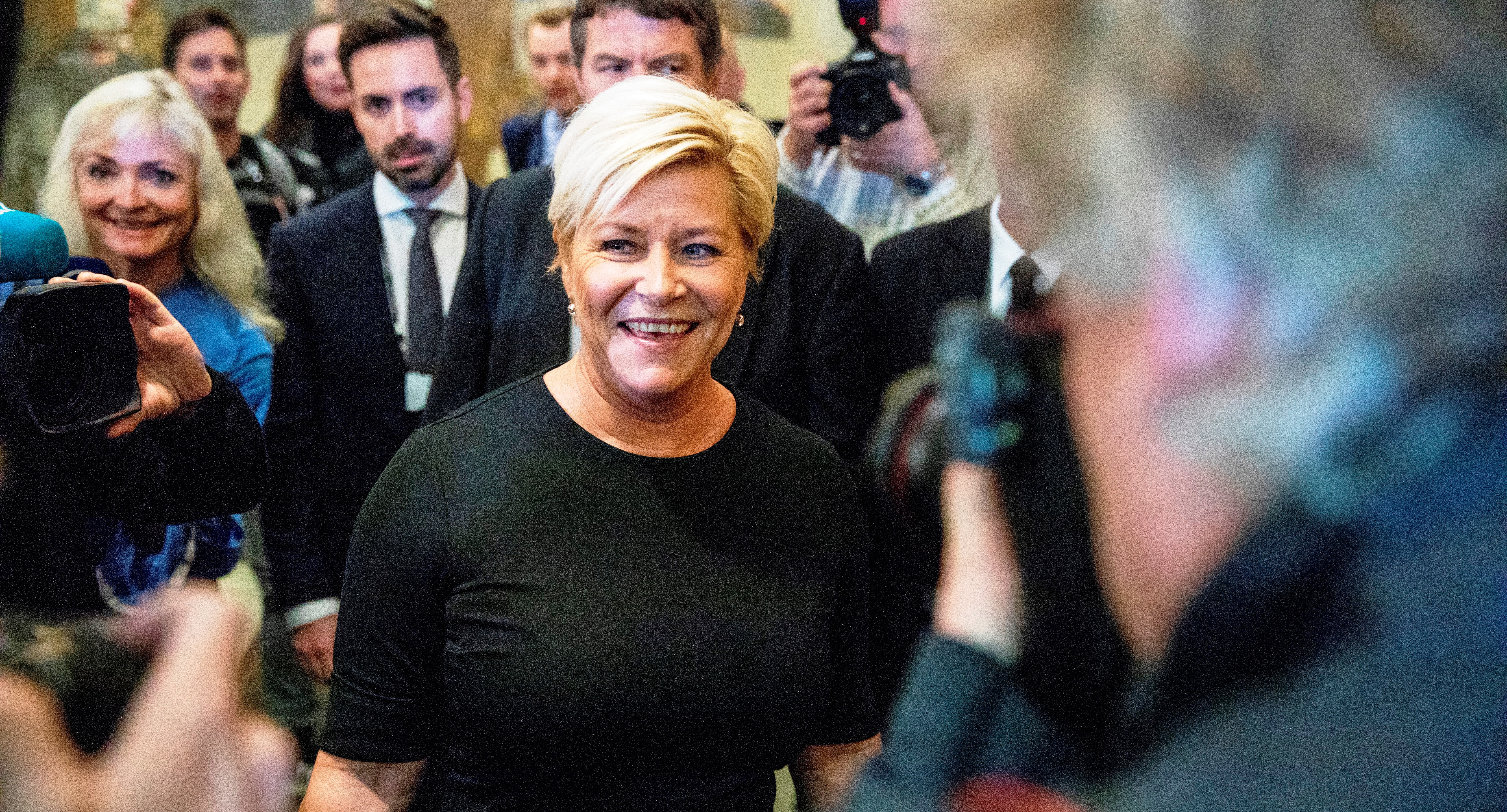 Finansminister Siv Jensen (FrP) ankommer stortingssalen..jpg